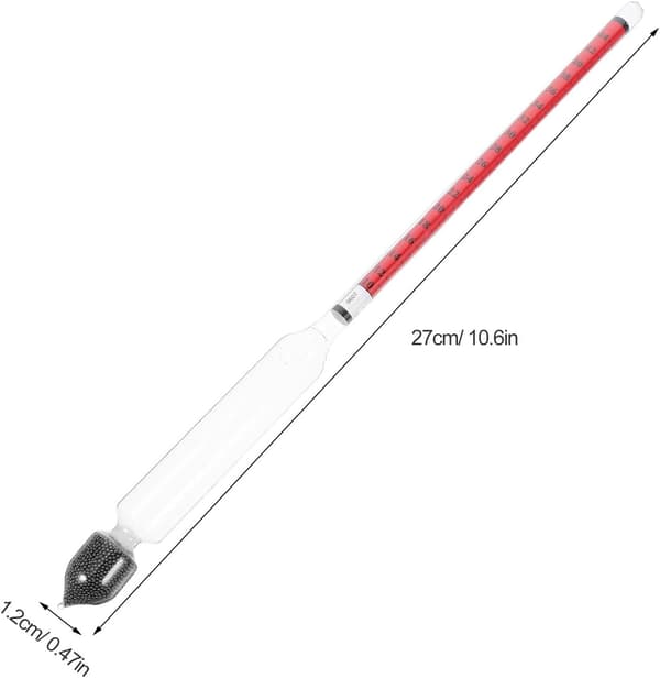 2 st dubbelskala alkoholtestare hydrometer sprit alkoholkoncentration
