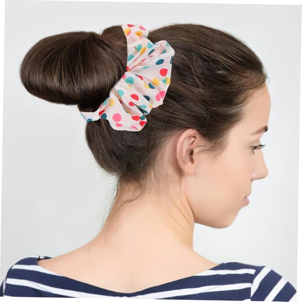 12 stk. Hårscrunchies til piger Store Hjerte Hårelastikker til kvinder Hestehaleholdere