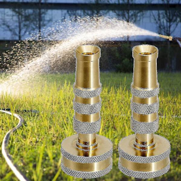 Mässingsslangmunstycke Twist 2-pack Vattning Rengöring Bil