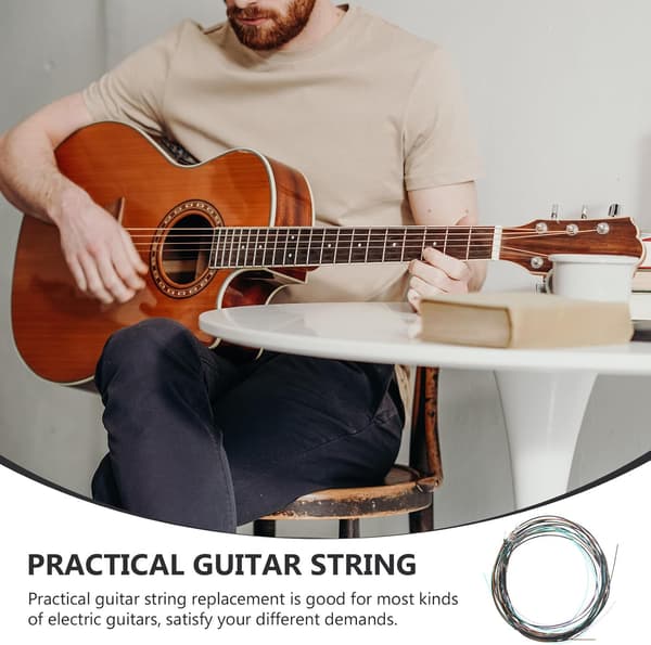6st blandade färger ersättningsgitarrsträngar för el- och klassisk gitarr, strängset i metallmaterial