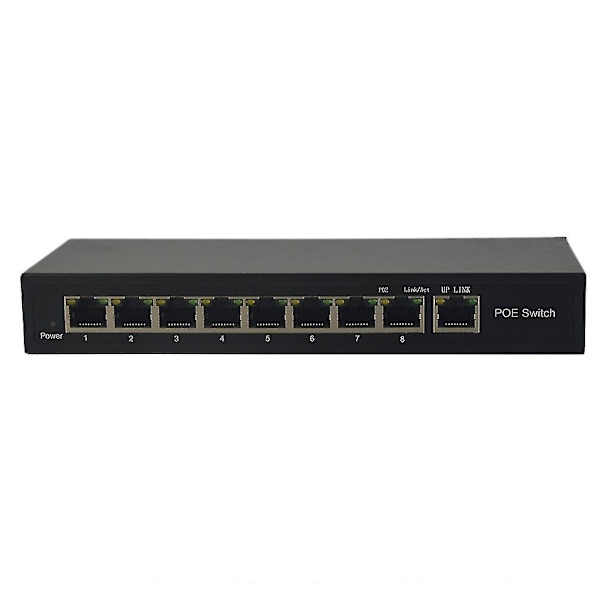 BV 8 Portin 10/100Mbps PoE-kytkin 48-57V 96W 802.3af