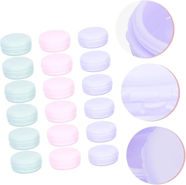 30 st 10 ml Macaron Ansiktskräm Burkar Skruv Kosmetiska Behållare Bärbara Påfyllningsbara Salva Burkar