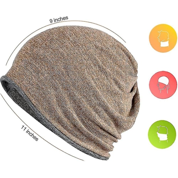 Mænds & Kvinders Bomulds Casual Beanie Blød og Let Løbe Beanie Voksen Kort Hat Kemisk Hat Casual Hat Brown * brown