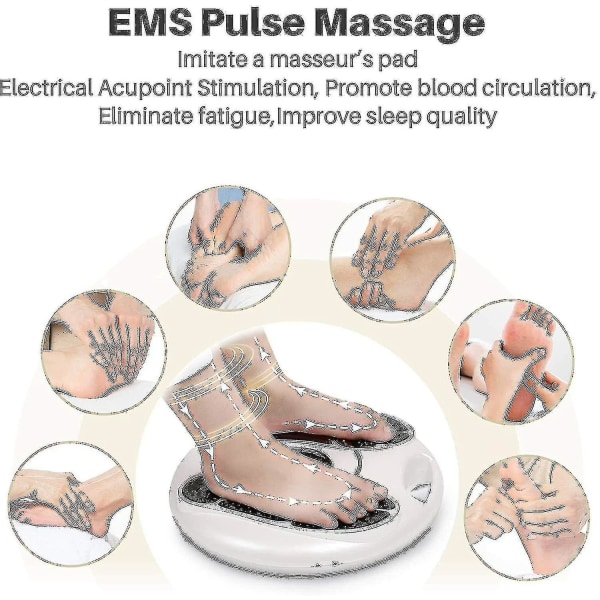 Fodmassagemaskine til Ben Blodcirkulation Tens Ems Puls Smertelindring - yuhao