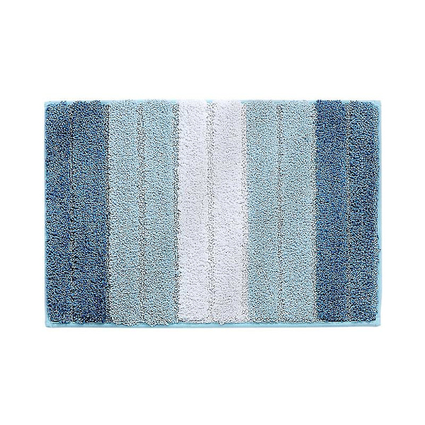 Chenille Badeværelsesmåtte, Absorberende, Skridsikker, Fløjlsblød Gradient blue 45*65CM
