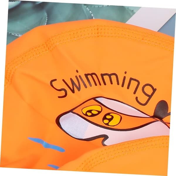 2 stk. badehætte med delfinmønster, elastisk badehætte til drenge, orange svømmetilbehør