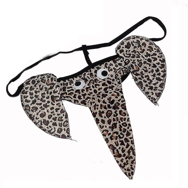Män Elefanttrosor Bikini Underkläder G-string Trosor Pouch Trosor Sexiga underkläder Leopard