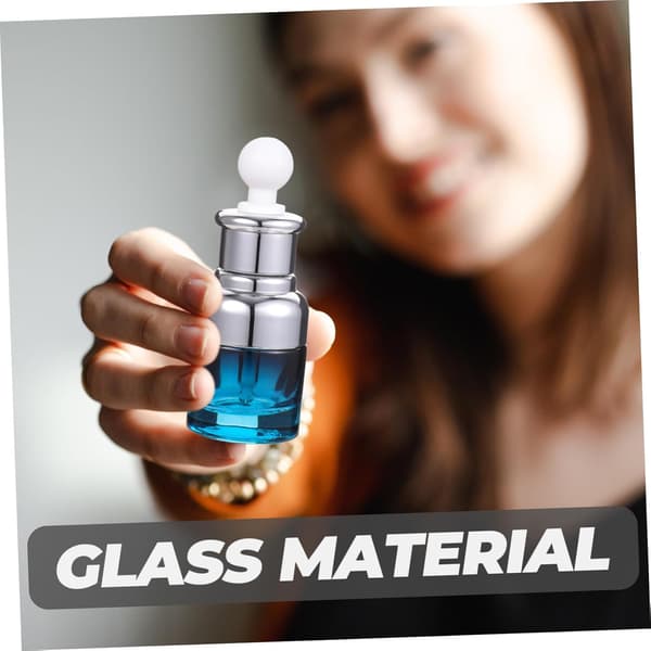 4 st multifunktionella droppflaskor bärbara eteriska oljebehållare i glas med tät försegling