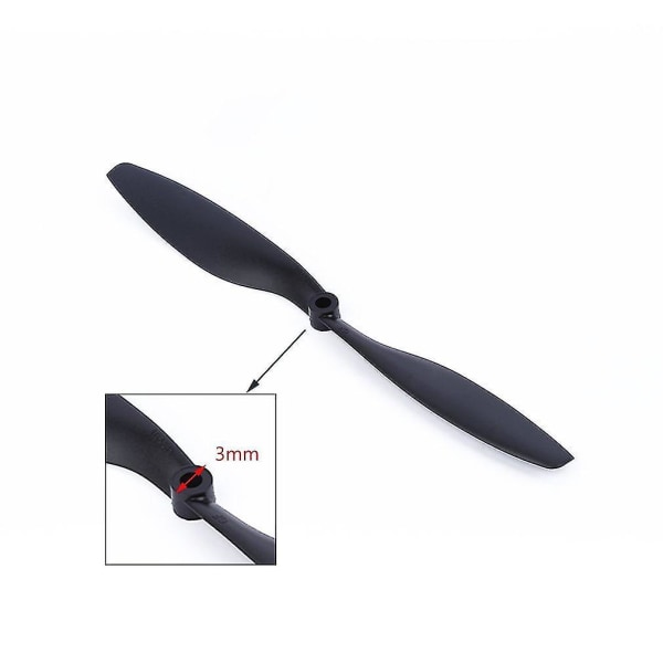 1045 Sort Rød Nylon Propeller til Hexa Multicopter