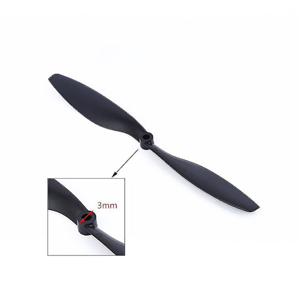 1045 Svart Röd Nylon Propeller för Hexa Multicopter