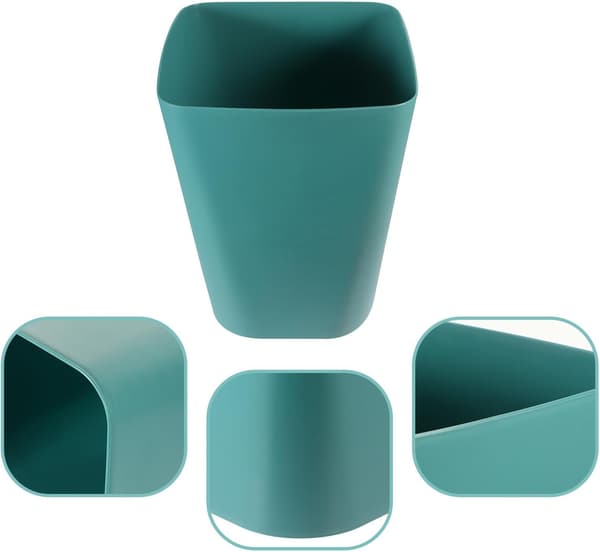 Rektangulær søppelbøtte i plast for kjøkken og kontor med solid struktur og brukervennlig design