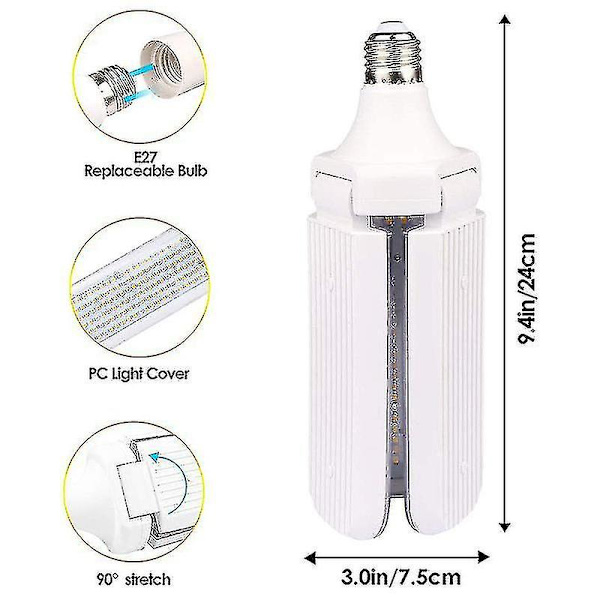 150W LED Vækstlys Pære Med 414 LED'er Foldbar Sollignende Vækstlys