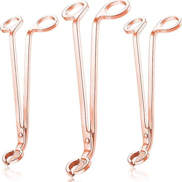 Candle Wick Trimmer Wick Clipper Wick Cutter Wick Scissor Wick Candle Tool (roséguld, 3 delar)