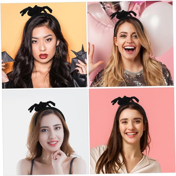 2 stk Halloween Edderkopp Hodeplagg Edderkopp Hårspenne Festtilbehør for Cosplay