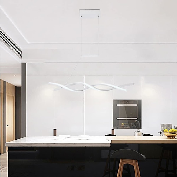 2-lyset 80 cm LED-pendellampe i aluminium med linjedesign