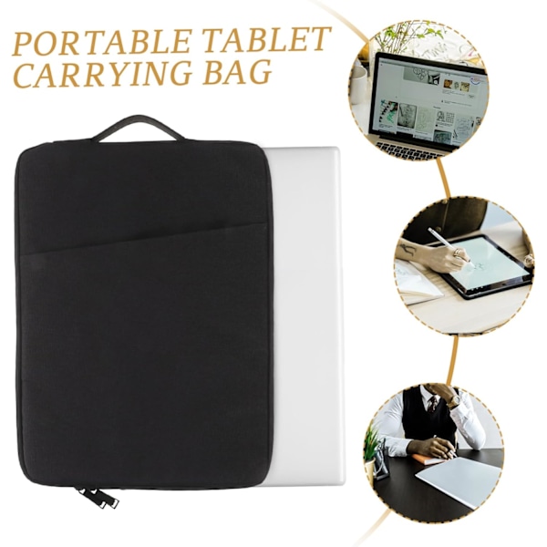 Laptop Taske Polyester Laptop Sleeve Stødsikker Tablet Taske til Studerende og Forretningsfolk