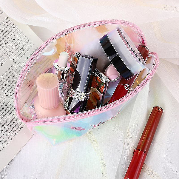 Holografisk Makeuptaske Laser Kosmetikpose Transparent Toilettaske