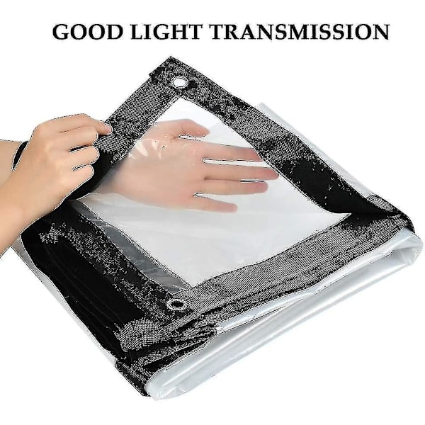 2m x 2m Tarpduk Vattentät Tjock Transparent Plåt