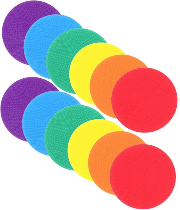 12 st fotbollsträningsskyltskivor Agility Flat Cones för mattgolv Agility Dots
