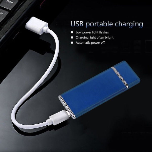 USB Opladningslighter Vindtæt Genopladelig Ultra-tynd G-sensor