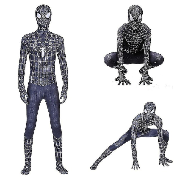 Venom Jumpsuit Barnkläder Superhjälte Fancy Up Zentai Bodysuit Prestanda Kostym 3-4 Years