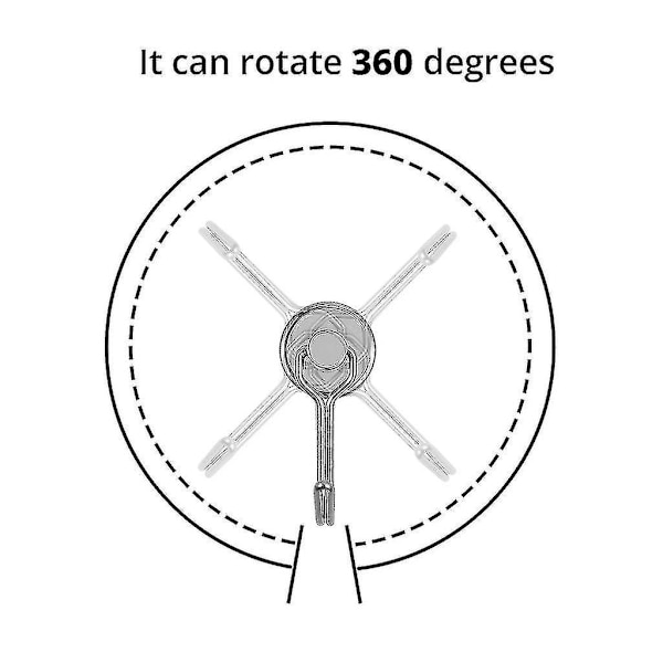 2 stk. Magnetiske Kroge Svingbare Stærke Kroge Electrophoretic black
