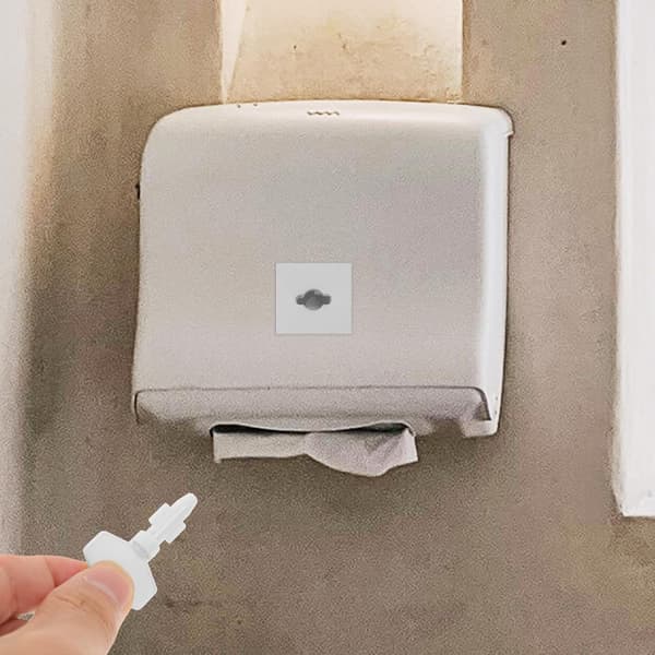 Nøgle til toiletpapirdispenser, erstatning for kommerciel dispenser til rullepapirholder
