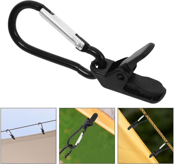 12 st plast campingtältklämmor vindtäta ankformade klämmor