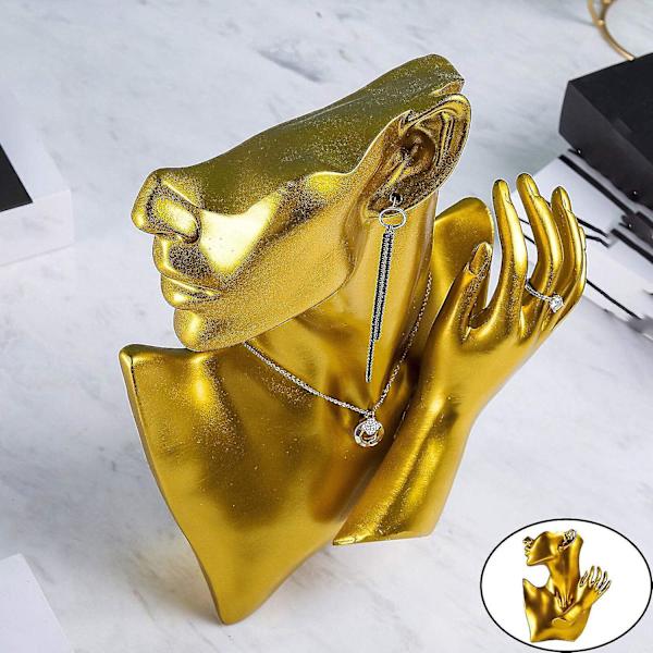 Resin Smykkedukke Bust Display Halskjede Ørepynt