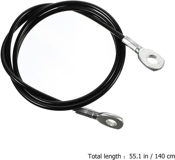 Kraftig 5 mm diameter 1,4 m svart stålwire för hemmagym, kabel, träningsutrustningstillbehör
