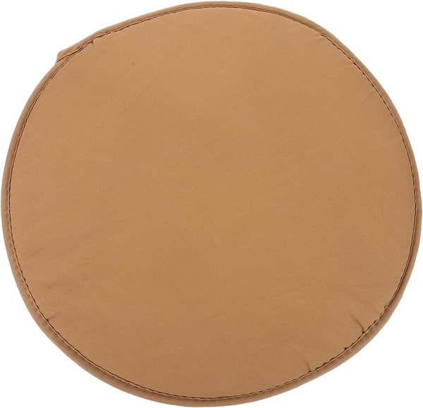 Stolputer til spisestoler, runde 38 cm diameter, tykk svampesetepute med stropper