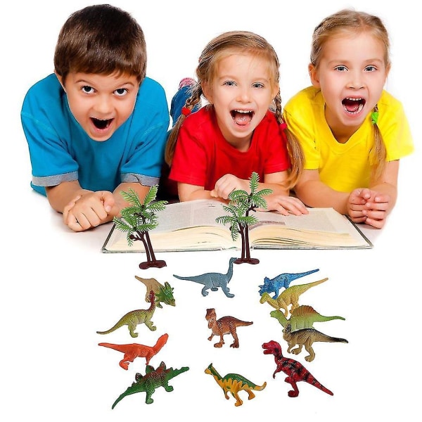 Lysende dinosaurmodellleketøy Lys-opp dyrefigur dinosaurleker for barn