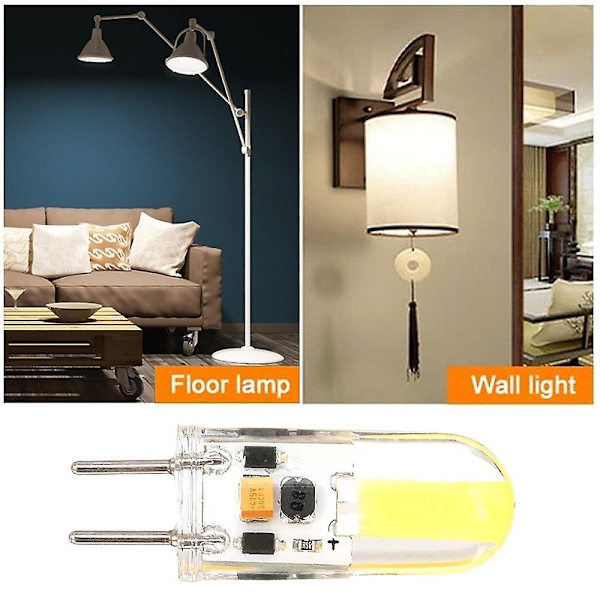 4 stk. LED Bi-pin Lys Gy6.35 Spotlight 5w 500 Lm Cob Pære