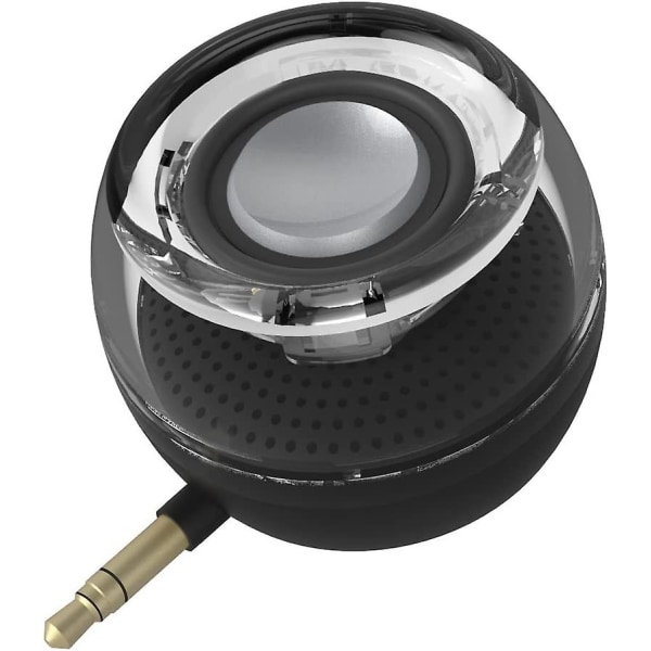Usb-højttaler, line-in-højttalere med 3,5 mm lydstik og mini kompakt rund form Kraftig klar bas