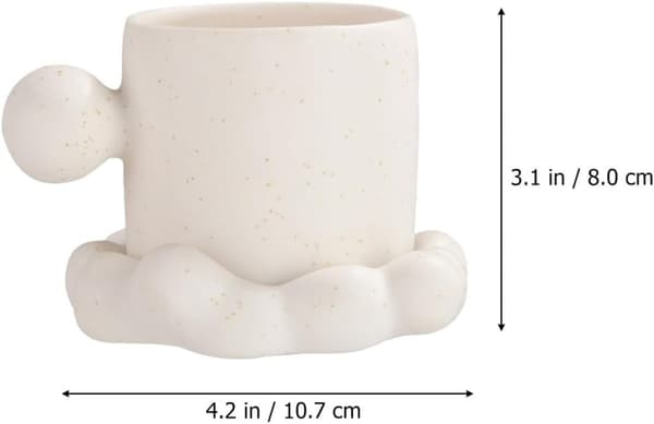 Multifunksjonell kaffekopp vannkopp 220ml keramikk solid enkel å rengjøre