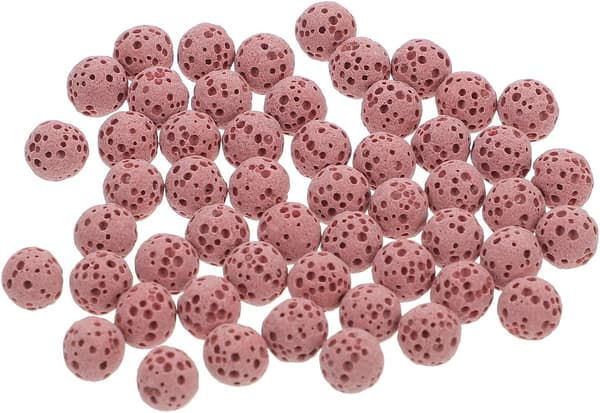 Naturlige lavastein vulkanske perler 6 mm dyp rød runde stein aromaterapi diffuser perler