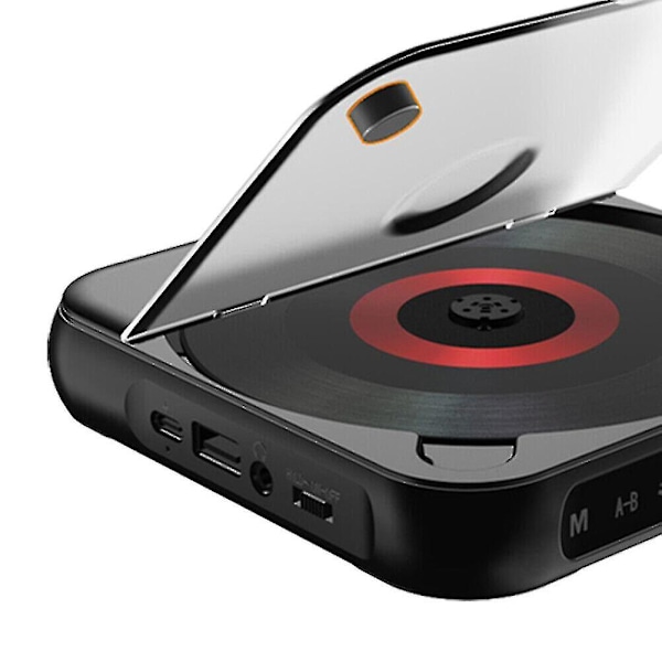 CD-soitin A-b Toisto Bluetooth-yhteensopiva CD-soitin Muistitoiminto Kotiin Autoon Black