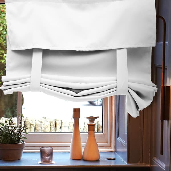 Vit polyester sovrumsfönstergardin med värmeisolering och mörkläggningsfunktioner