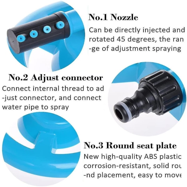 Automatisk Gräsmatta Bevattningssystem 3 Armar 360° Rotations Sprinkler