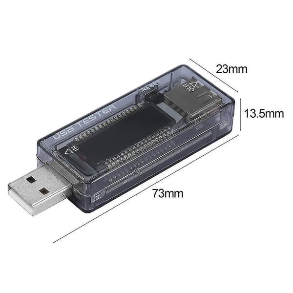 Mobil Strøm USB Lader Strøm Voltmeter Amperemeter