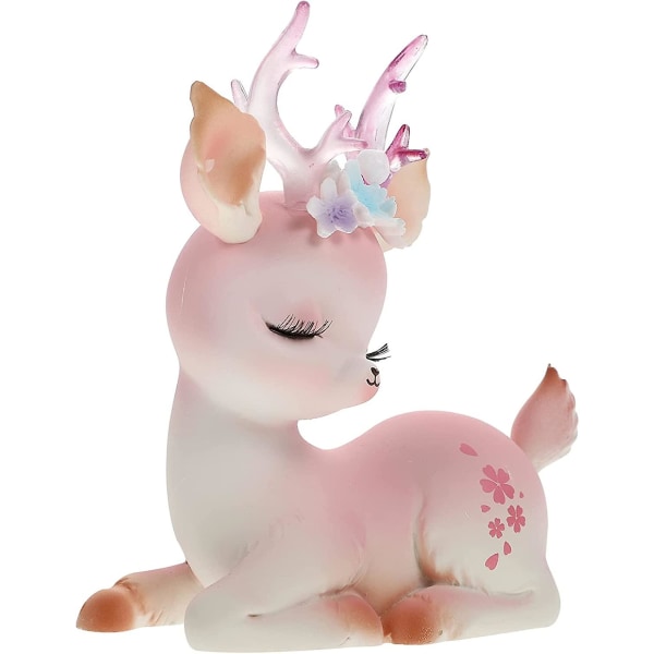 Babyhjort Figur Cake Topper Mini Staty Doe Ren Fawn Dekoration
