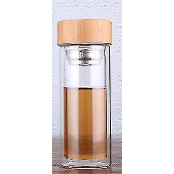 Fruktteflaska Glasflaska Infuserfilter Borosilikat