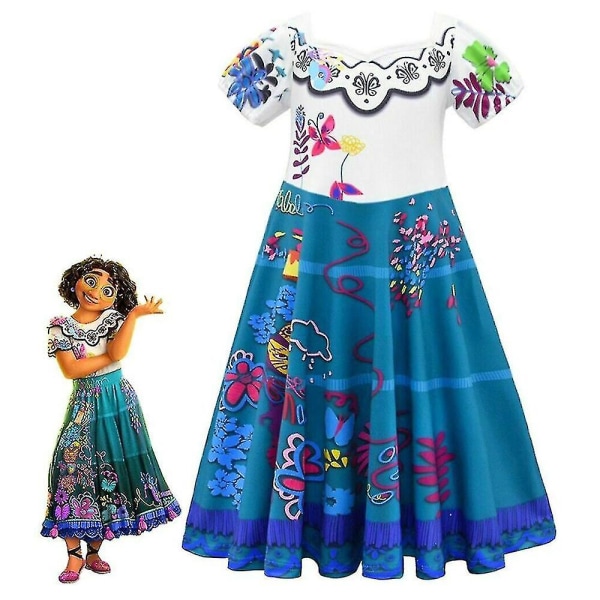 Encanto Mirabel Fancy Up Costume Kids Girls Dresses 7-8 Years