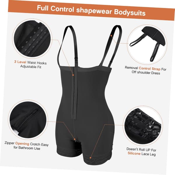 Kropsformende Bodysuit til Kvinder med Komfortabelt Lynlåsdesign Åndbart Materiale Multifunktionelt Undertøj