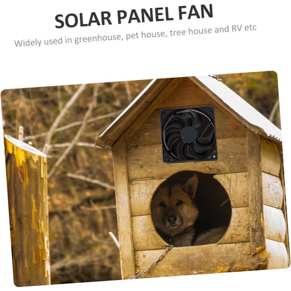 1 Sæt Solpanel Ventilator Solventilator Indendørs Køleventilationssystem Køleventilator Hønsehus Ventilator
