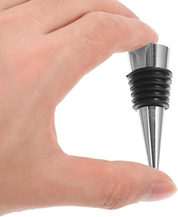 5 stk. vinstopperinnsatser flaskepropper for glassflasker silikon sinklegering lett solid vinbevarer