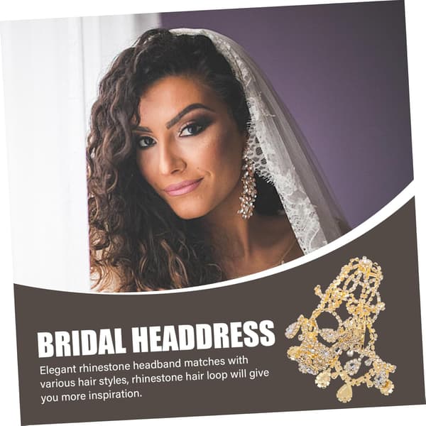 Rhinestone hodeplagg for brudedusj bryllup hår tilbehør hodekjede sjarm hodeplagg brudehodeplagg