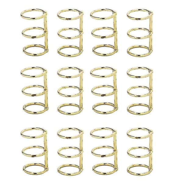 12 stk. 3-rings Bogringe Bladbindere Kontor Bogringe Snap Splithængslet 20 mm Indvendig Diameter Bog