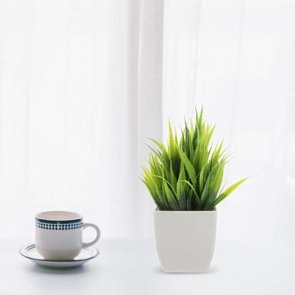 Mini kunstige planter Falsk Bonsai Solid Gjenbrukbar Pp Plast Grønt
