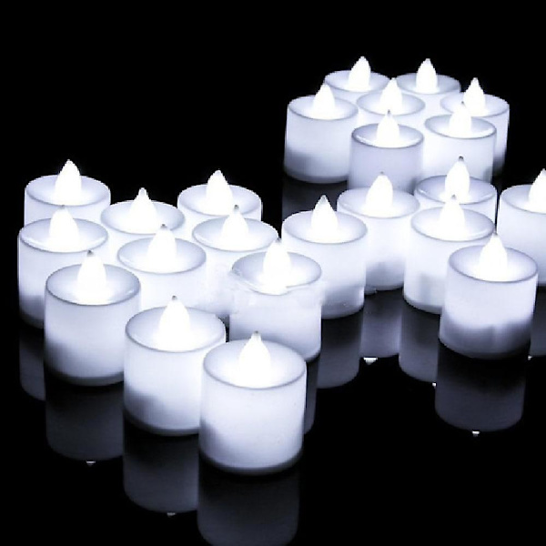 Ramadan Eid Lys Flammeløse LED Te Lys Stearinlys Flimrende